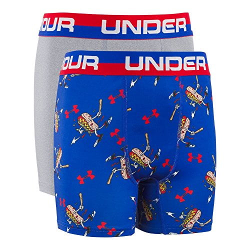 Under Armour Boys UA Original Series Home Run Hot Dog Boxerjock 2-Pack YMD Royal